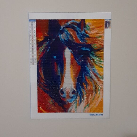 Horse Diamond Art/Finished w/11,000 Rhinestones Other - Horse Diamond Art/Not a Kit/Finished w/11,000 Rhinestones